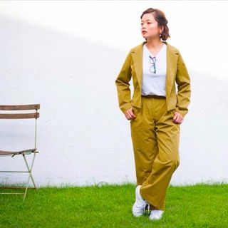 ビューティアンドユースユナイテッドアローズ(BEAUTY&YOUTH UNITED ARROWS)のla Balance ワイドパンツsサイズ　ベージュ　高山直子さん(カジュアルパンツ)