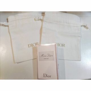 ディオール(Dior)のDior　巾着×２　ミス ディオール オードゥ パルファン１ｇｍサンプル×１(香水(女性用))