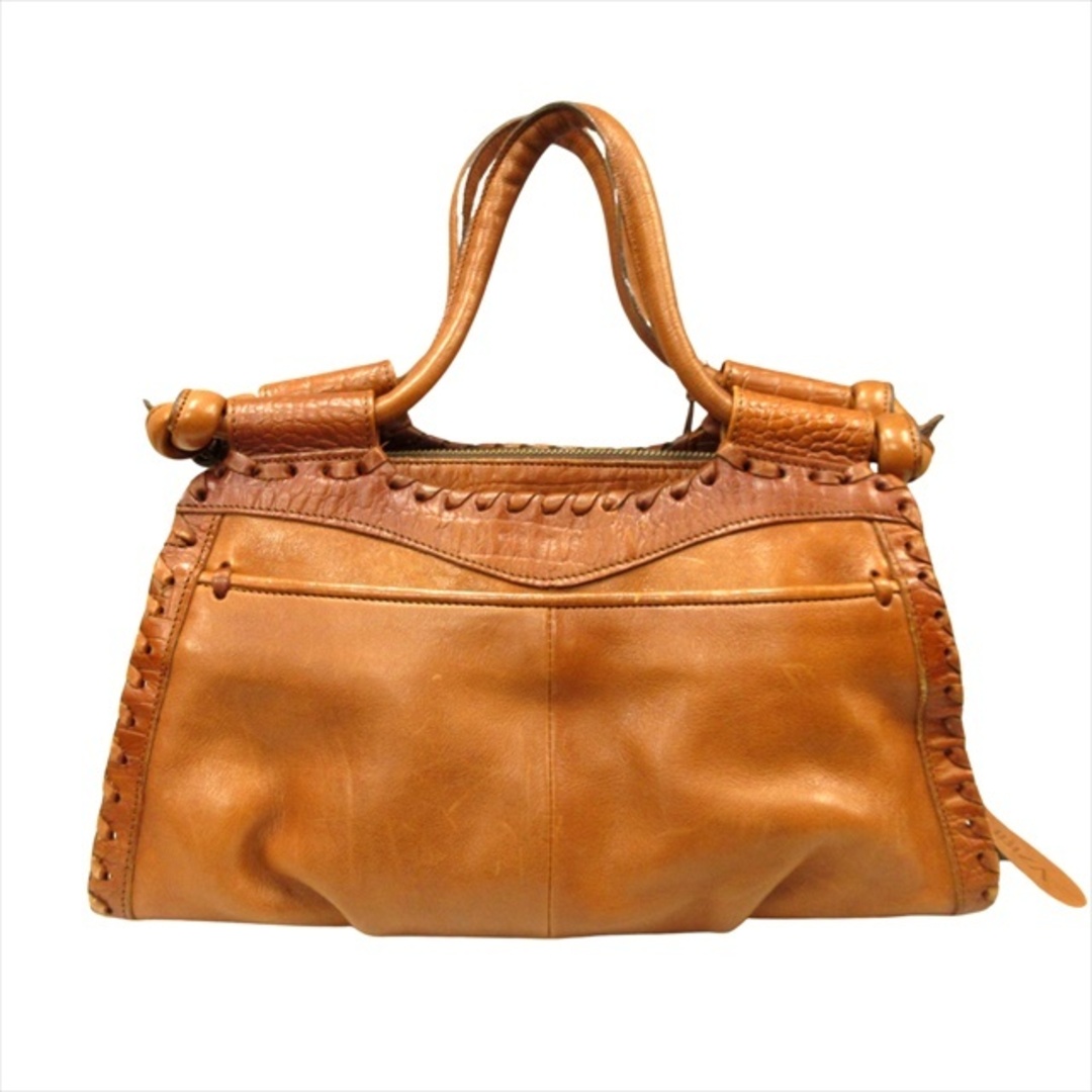 イビサ IBIZA レザー ハンド トート バッグ 鞄 革 ロゴ クマ チャーム レディースのバッグ(ハンドバッグ)の商品写真