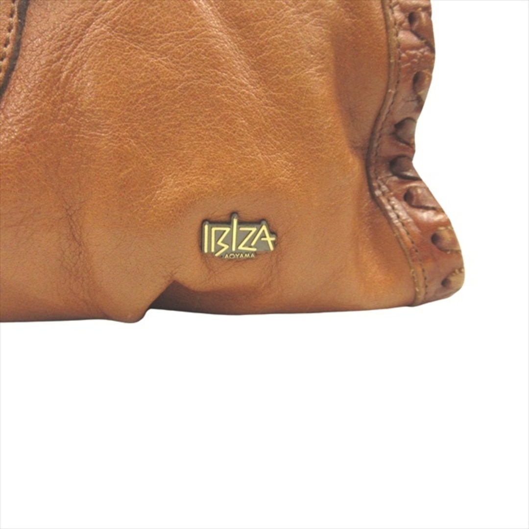 イビサ IBIZA レザー ハンド トート バッグ 鞄 革 ロゴ クマ チャーム レディースのバッグ(ハンドバッグ)の商品写真