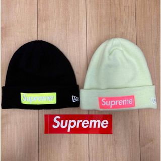 シュプリーム(Supreme)のsupreme シュプリーム　ボックスロゴ　ニューエラ　ビーニー　2色セット(ニット帽/ビーニー)