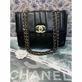 シャネル(CHANEL)の☆正規美品☆シャネル　デカマドモアゼル　キャビアスキン　定番の黒♪(ショルダーバッグ)