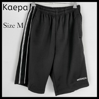 ケイパ(Kaepa)のKaepa☆刺繍ロゴ付ハーフパンツ　M　黒　スポーツウェア　ジャージ　ケイパ(ショートパンツ)