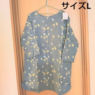 ベルーナ(Belluna)の新品 レディース 長袖 チュニック 綿 大きいサイズ ゆったり L(チュニック)