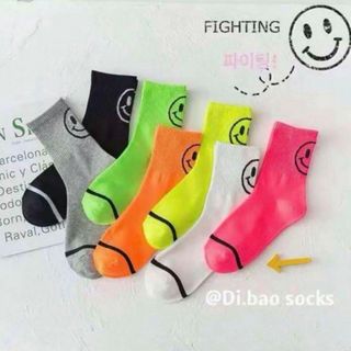 ENDO SOCKS ニコマーク付きのスマイル可愛いジュニアソックス大人靴下(ソックス)