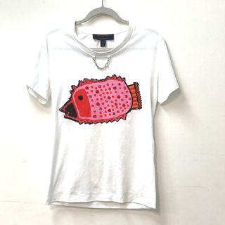 LOUIS VUITTON - ルイヴィトン LOUIS VUITTON 魚デザイン 草間彌生コラボ LV×YKコラボ トップス アパレル スパンコール 半袖Ｔシャツ コットン ホワイト