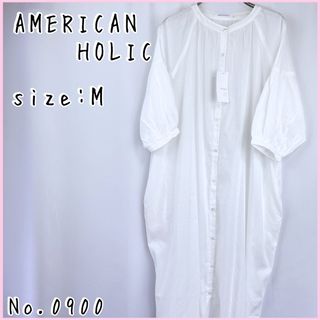 アメリカンホリック(AMERICAN HOLIC)のラグランスリーブ袖ボリュームワンピース　M(ロングワンピース/マキシワンピース)