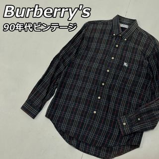 バーバリー(BURBERRY)の【Burberrys】90年代 チェック柄 ボタンダウンシャツ(シャツ)