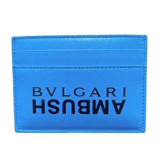 　ブルガリ BVLGARI カードケース AMBUSHコラボ ブルー レザー ユニセックス カードケース