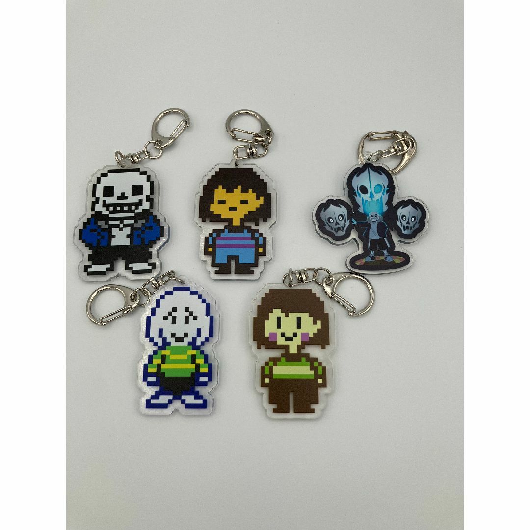 undertale　アクリルキーホルダー　5種　 エンタメ/ホビーのおもちゃ/ぬいぐるみ(キャラクターグッズ)の商品写真