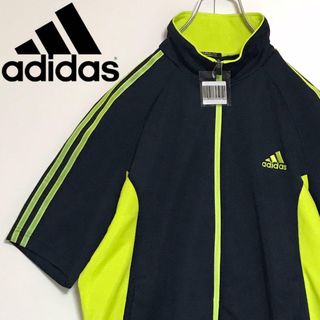 アディダス(adidas)の【美品】アディダス　ロゴ入り半袖ジャージ　ビッグサイズ　快適素材　A1054(ジャージ)