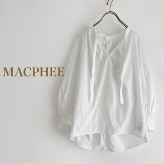 TOMORROWLAND - MACPHEE コットン ネックギャザーブラウス