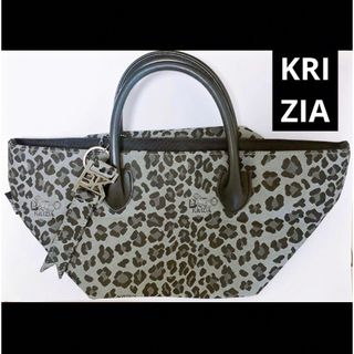 クリツィア(KRIZIA)の新品 KRIZIA クリツィア ハンド バッグ ブラック グレー レオパード(ハンドバッグ)