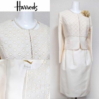 ハロッズ(Harrods)の⁑【新品未使用】 ハロッズ　セレモニースーツ　光沢クリーム　幾何学模様(スーツ)