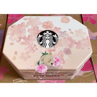 スターバックスコーヒー(Starbucks Coffee)のスターバックス　2種のボールクッキー　スタバ　クッキー缶　小物入れ　桜さくら(小物入れ)