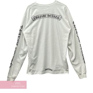 クロムハーツ(Chrome Hearts)のCHROME HEARTS Back Scroll L/S Tee クロムハーツ バックスクロールロングスリーブTシャツ 長袖カットソー ロンT ポケT プリント ホワイト サイズXL【240504】【新古品】【me04】(Tシャツ/カットソー(半袖/袖なし))