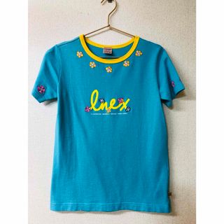 I.N.EXPRESS  ブルー花モチーフTシャツ(Tシャツ/カットソー)