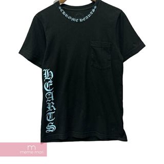 クロムハーツ(Chrome Hearts)のCHROME HEARTS Neck Logo Tee クロムハーツ ネックロゴTシャツ 半袖カットソー ポケT プリント ブラック サイズS【240504】【中古-B】【me04】(Tシャツ/カットソー(半袖/袖なし))