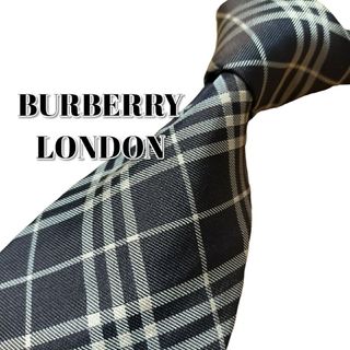 ★BURBERRY LONDON★　ブラウン系　チェック柄　イタリア製(ネクタイ)