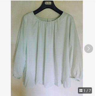 チュニックブラウス☆Samansa Mos2 blue  size  M(シャツ/ブラウス(長袖/七分))