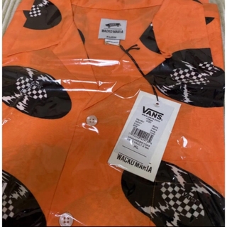 ワコマリア(WACKO MARIA)のワコマリア VANS レコードアロハ ハワイアンシャツ 半袖 オレンジXL 新品(シャツ)