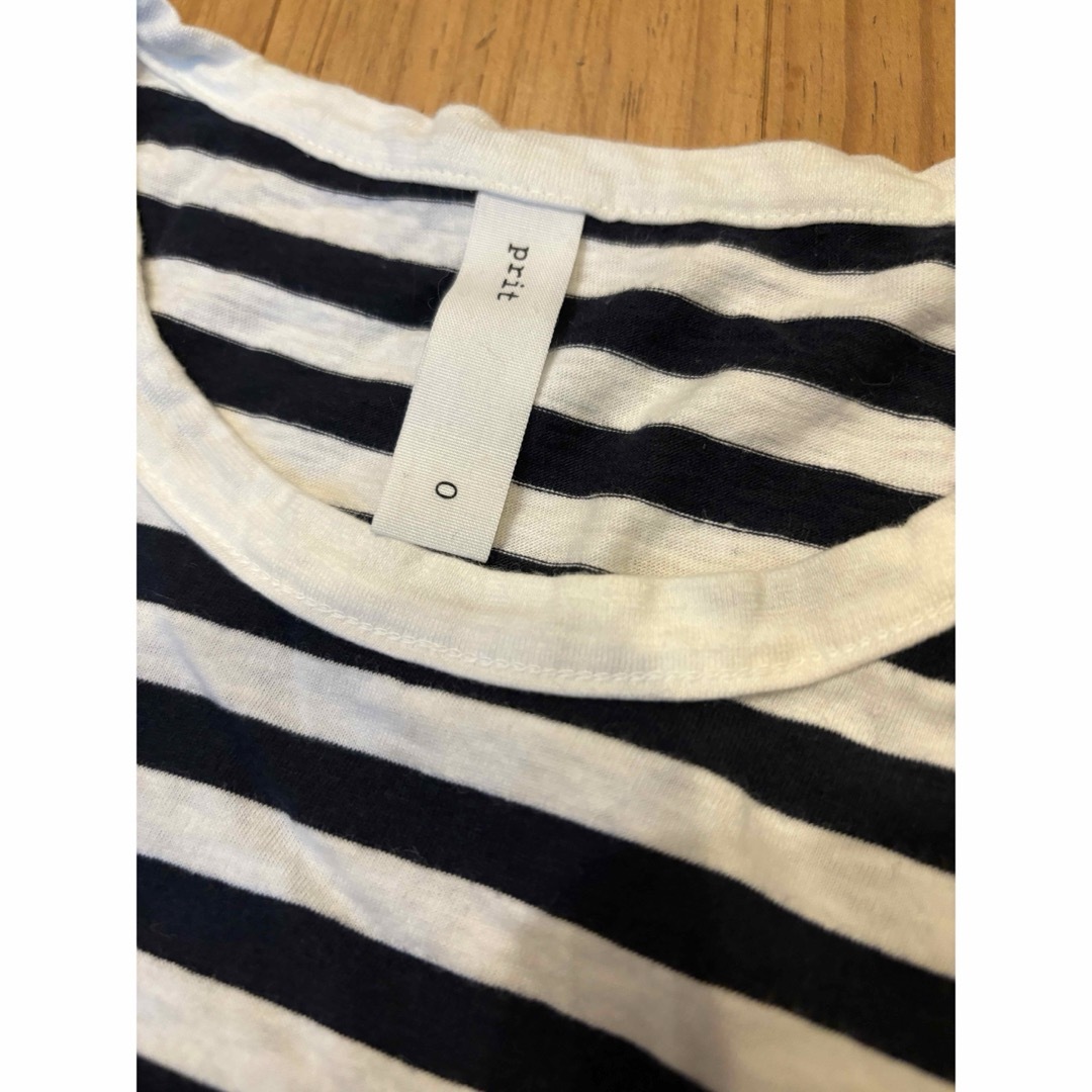 pritボーダーTsize0 レディースのトップス(Tシャツ(半袖/袖なし))の商品写真