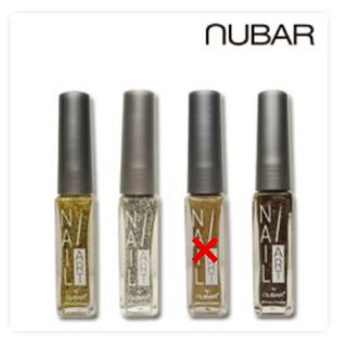 nuBAR ヌバー ネイル ライン用 ゴールド シルバー ブラウン　マニキュア(ネイル用品)