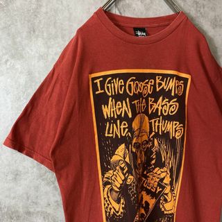 ステューシー(STUSSY)の【老爺プリント】stussyプリントTシャツ古着ストリート赤　奇抜　悪魔なる男(Tシャツ/カットソー(半袖/袖なし))