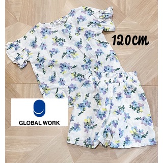 グローバルワーク(GLOBAL WORK)のグローバルワーク  花柄　セットアップ　120cm(Tシャツ/カットソー)