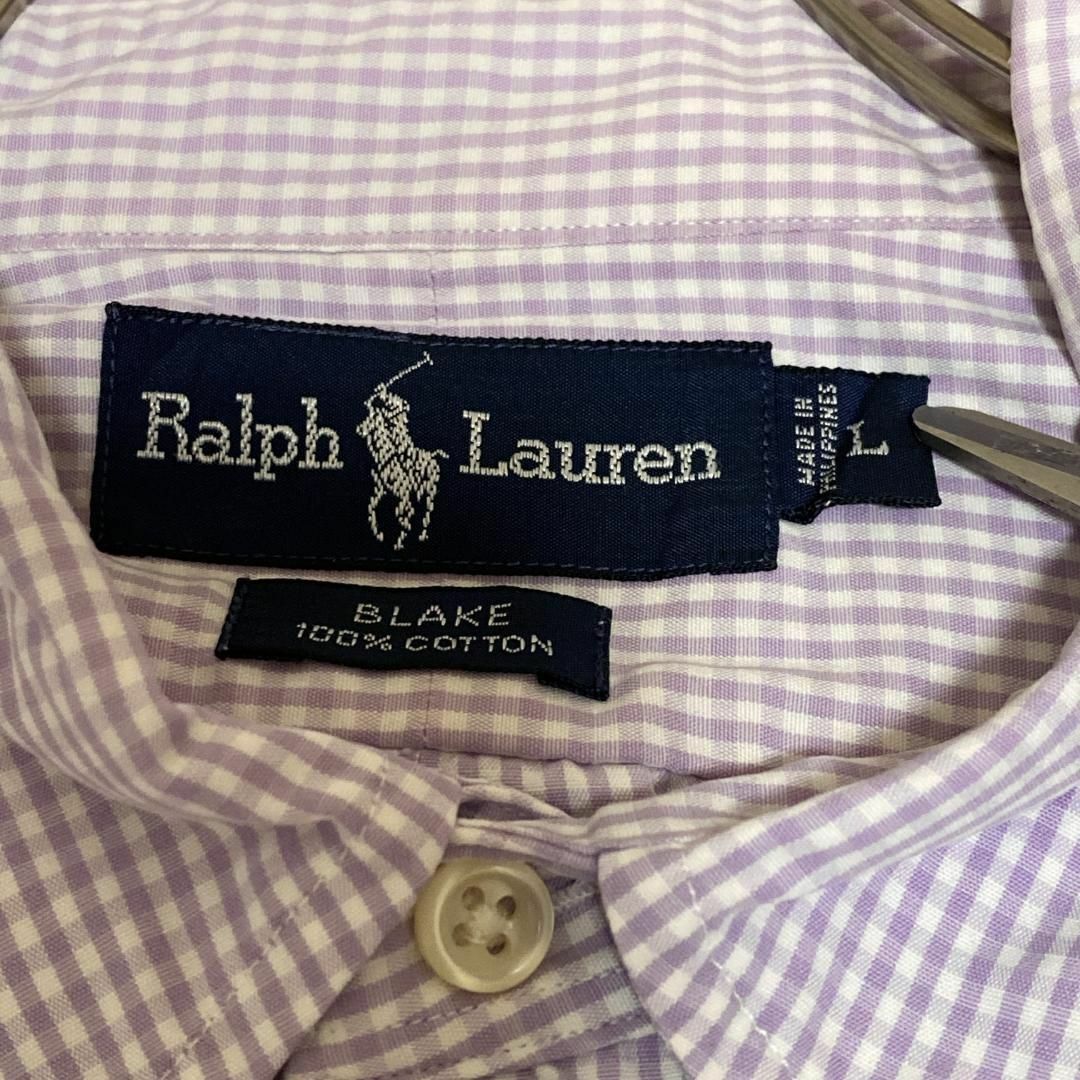 Ralph Lauren(ラルフローレン)のラルフローレン BLAKE BD長袖シャツ ラベンダーギンガムチェック f41 メンズのトップス(シャツ)の商品写真