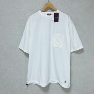 タグ付 未使用品 メンズ エカル Tシャツ 半袖 胸ポケット ホワイト 白 Ｌ(Tシャツ/カットソー(半袖/袖なし))