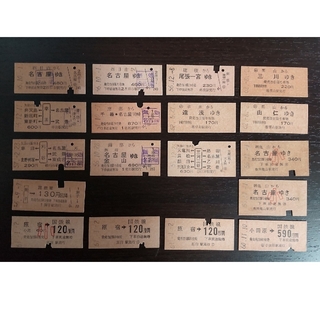 昭和50〜60年代　国鉄近郊区間硬券18枚(鉄道)