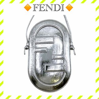 フェンディ(FENDI)の美品 フェンディ 7AS055 フォンケース ショルダーバッグ レディース 銀(ショルダーバッグ)