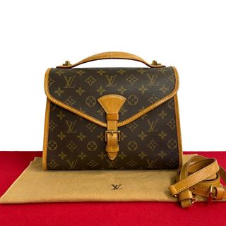 ルイヴィトン(LOUIS VUITTON)の極 美品 袋付 LOUIS VUITTON ルイヴィトン ベルエア モノグラム レザー 本革 2way ハンドバッグ ミニ ショルダーバッグ ブラウン 29534(ハンドバッグ)