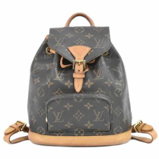 ルイヴィトン(LOUIS VUITTON)の本物 ルイヴィトン LOUIS VUITTON LV ミニ モンスリ モノグラム リュックサック バックパック ブラウン M51137 Mini Montsouris ビトン バッグ 中古(リュック/バックパック)