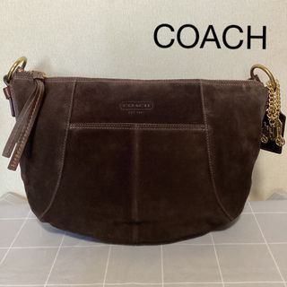 コーチ(COACH)の値下げ　COACH コーチ　スエード　ハンドバッグ　ブラウン(ハンドバッグ)