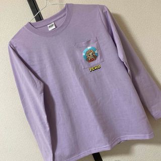 フジヤ(不二家)のペコちゃん　FUJIYA ロング　Tシャツ　刺繍　長袖　トップス　M(Tシャツ(長袖/七分))