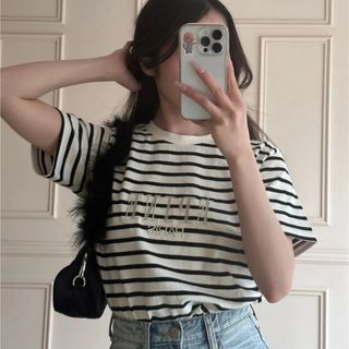 エピヌ(épine)のエピヌ ÉPINE PARIS tee border ロゴT(Tシャツ(半袖/袖なし))