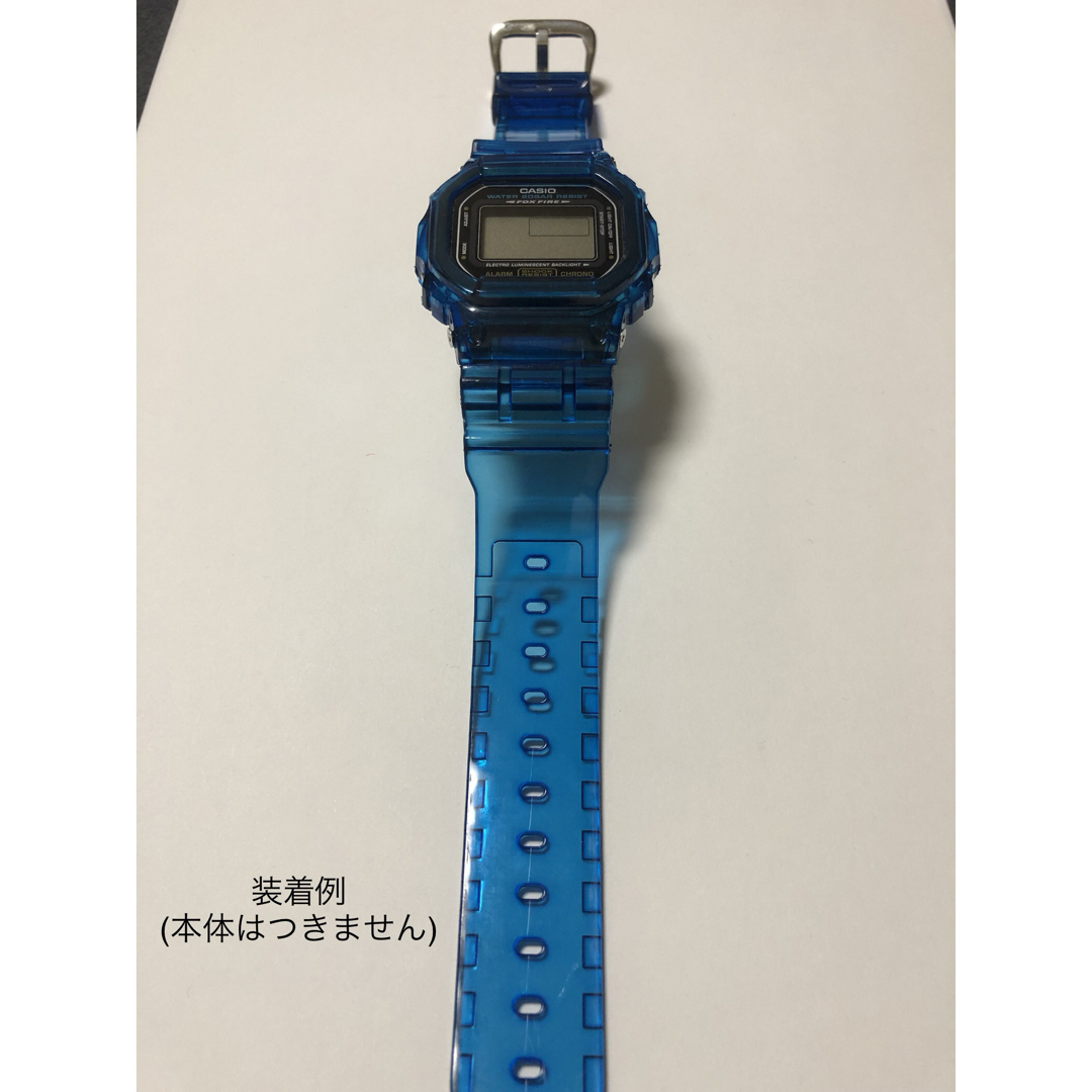 G-SHOCK カスタム 5600系用ベゼル&ベルト ブルー　青　工具付き ハンドメイドの素材/材料(各種パーツ)の商品写真