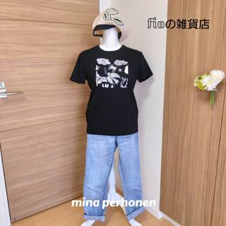 ミナペルホネン(mina perhonen)の【ミナペルホネン】新品Tシャツにミナの世界観をパッチ Tシャツ　ハンドメイド(その他)