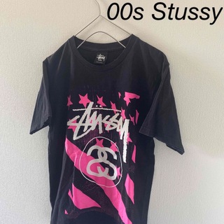 ステューシー(STUSSY)の00sStussyステューシーtシャツ半袖メンズブラック黒メキシコ製ms(Tシャツ/カットソー(半袖/袖なし))