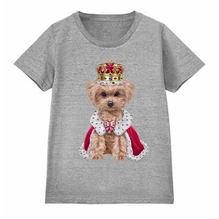 トイプードル いぬ 犬 王様 キング 王子様 王冠 Tシャツ メンズ レディース(Tシャツ(半袖/袖なし))