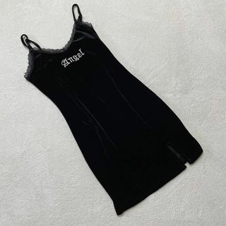 シーイン(SHEIN)の⭐シーイン⭐ワンピース ブラック SHEIN ベルベット スリップドレス レース(その他)