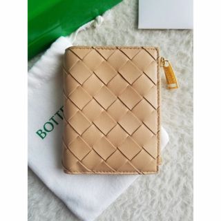 Bottega Veneta - ボッテガヴェネタ 2つ折り ファスナー ウォレット 財布 アーモンド