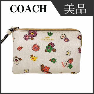 COACH - コーチ ポーチ コーナージップ チョークマルチ 花柄 COACH ブランド