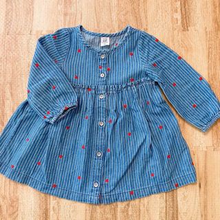 ベビーギャップ(babyGAP)の長袖　ワンピース　チュニック　80(ワンピース)