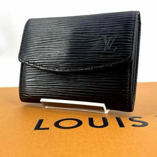 ルイヴィトン(LOUIS VUITTON)のc683真贋済【ヴィトン】極美品”エピ ポルトホネ サンプール コインパース 黒(コインケース/小銭入れ)