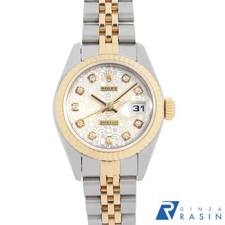 ロレックス(ROLEX)のロレックス デイトジャスト 10Pダイヤ 79173G シルバー 彫りコンピューター K番 レディース 中古 腕時計(腕時計)