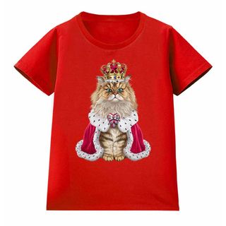 猫 ネコ ねこ 王様 キング 王子様 王冠 Tシャツ メンズ レディース キッズ(Tシャツ(半袖/袖なし))