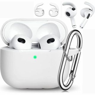 AooCare AirPods 3 ケース イヤーフック付き シリコン エアー(ヘッドフォン/イヤフォン)